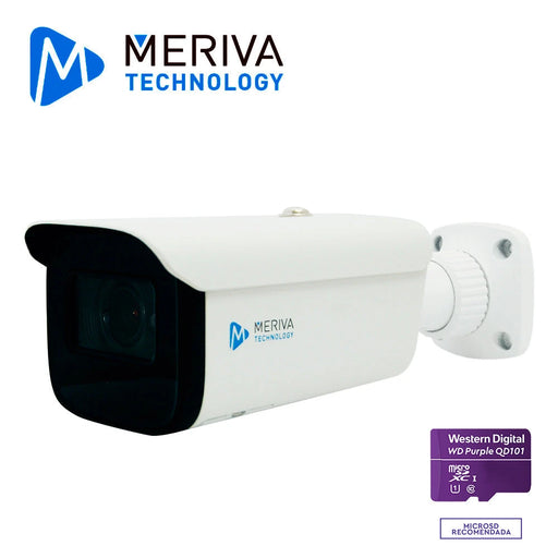 CAM IP BULLET MERIVA TECHNOLOGY MOB-500ZS3A / 5MP / 2.8-12MM LENTE MOTORIZADO / H.265 / 50M IR / MIA INTEGRADO / METALICA / IP67 / POE / 12VCD-Cámaras IP-MERIVA TECHNOLOGY-MOB-500ZS3A-Bsai Seguridad & Controles