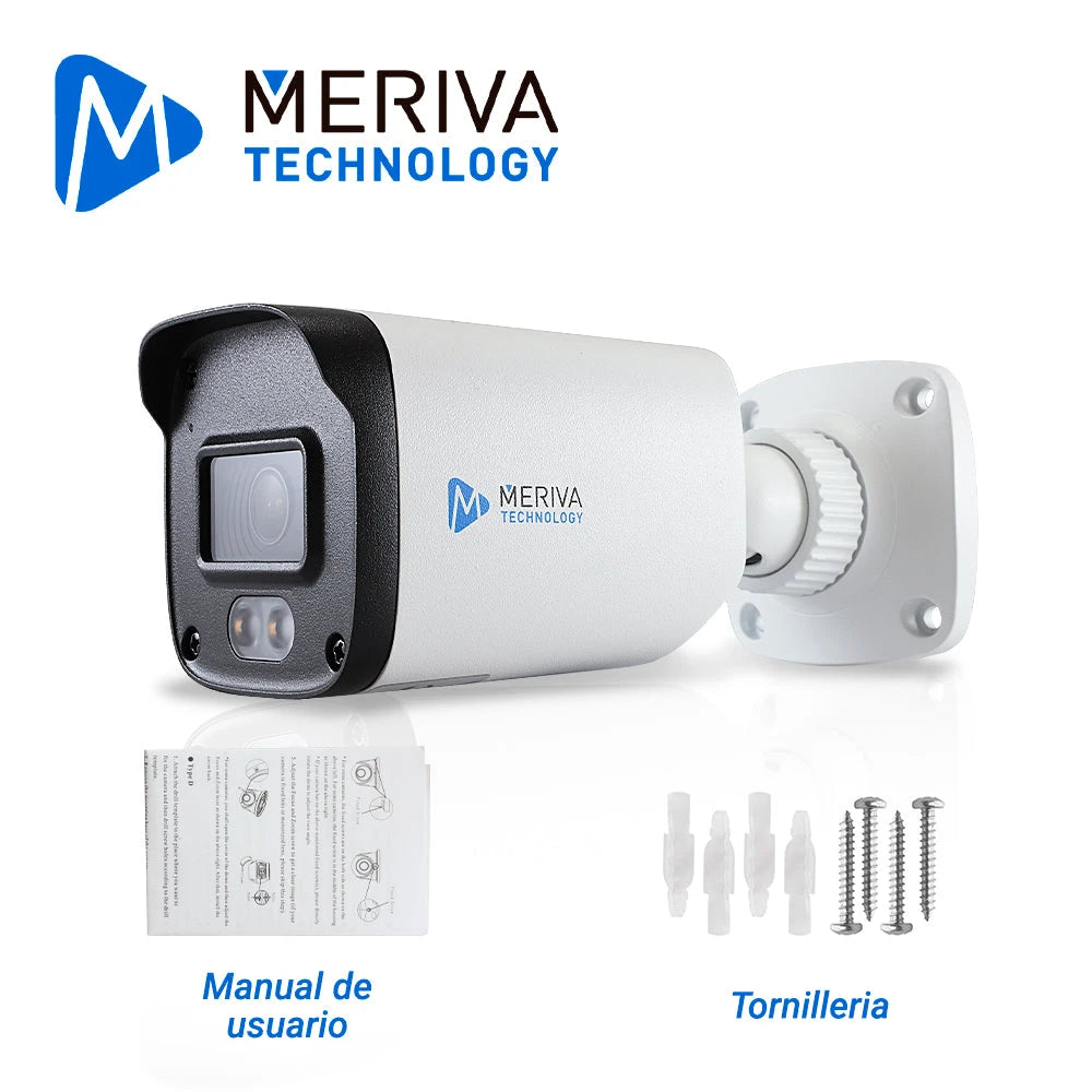 CAMARA HD BULLET MERIVA TECHNOLOGY MFC-5201A AHD / TVI / CVI /SD / 5MP / 3.6MM / 30M IR / MICROFONO INTEGRADO / IP67 / COC / CARCASA METALICA / 12VDC MERIVA REAL SCENE SERIES IMAGEN A COLOR 24X7 AUDIO POR COAXIAL O UTP-Cámaras-MERIVA TECHNOLOGY-Bsai Seguridad & Controles