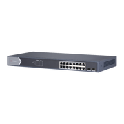 SWITCH GIGABIT POE+ / ADMINISTRABLE / 16 PUERTOS 10/100/1000 MBPS POE+ / 1 PUERTO 10/100/1000 MBPS DE UPLINK / 1 PUERTO SFP / CONFIGURACIÓN REMOTA DESDE HIK-PARTNERPRO / MODO EXTENDIDO HASTA 300 METROS / 130 W-Networking-HIKVISION-Bsai Seguridad & Controles