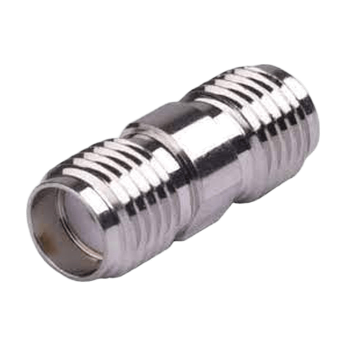 ADAPTADOR BARRIL RF / CONECTOR SMA HEMBRA A SMA HEMBRA / MONTAJE EN LÍNEA / CUERPO BRONCE NIQUELADO / CONTACTO ORO / AISLANTE TEFLÓN [RSA-3404]