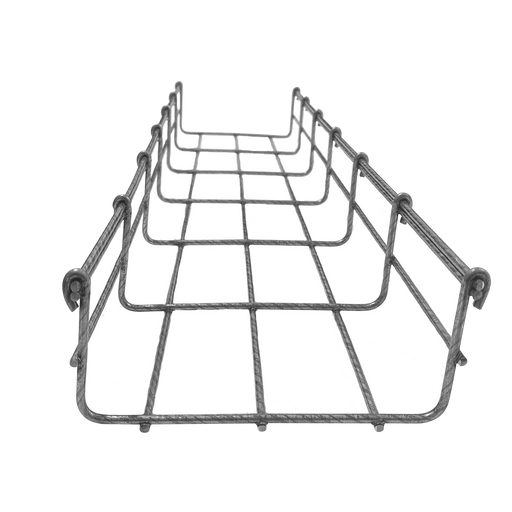 CHAROLA TIPO MALLA 66/150 MM BIMETÁLICA PARA INSTALACIÓN EN EXTERIOR O INTERIOR, EXTREMA RESISTENCIA Y DURABILIDAD. HASTA 157 CABLES CAT6 (TRAMO DE 3 METROS)-Charolas Tipo Malla-CHAROFIL-MG-50-932BM-Bsai Seguridad & Controles
