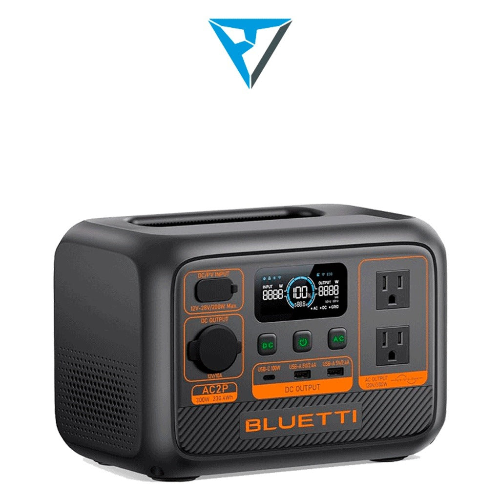 BLUETTI AC2P - ESTACIÓN DE ENERGÍA PORTÁTIL 230.4WH LIFEPO₄ / POTENCIA NOMINAL 300W / ENTRADA AC 570W / MAX 600W DE ELEVACIÓN DE POTENCIA / BMS INTEGRADO / ENTRADA SOLAR 12V - 28V 200W MAX / CARGA AC ULTRA RÁPIDA 100% EN 1.4 H / CARGA SOLAR [BLT2030001]