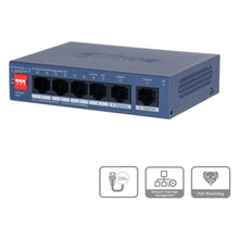DAHUA DH-CS4006-4ET2GT-36 - SWITCH POE DE 6 PUERTOS FAST ETHERNET/4 PUERTOS POE 10/100/1000 / 2 PUERTOS UPLINK 10/100/ 36 WATTS TOTALES/ SWITCHING 1.2 GBPS/ TASA DE REENVIO DE PAQUETES .89 MBPS/ CON PROTECCIÓN DE DESCARGAS [DHT3720079]