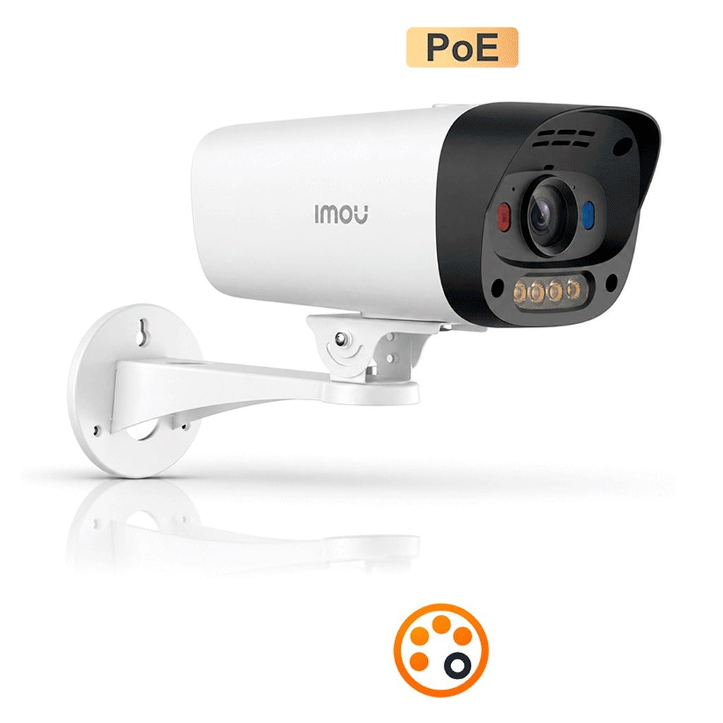 IMOU POE IPC-PS5EN-5V0 - CÁMARA BULLET IP 5MP/ AUDIO BIDIRECCIONAL/ FULL COLOR/ SOPORTA MICROSD DE HASTA 512GB/ ILUMINACIÓN DE HASTA 25 MTS/ PARA EXTERIOR / SOPORTE METÁLICO/ LUZ DE ADVERTENCIA ROJA & AZUL [IMO0310007]