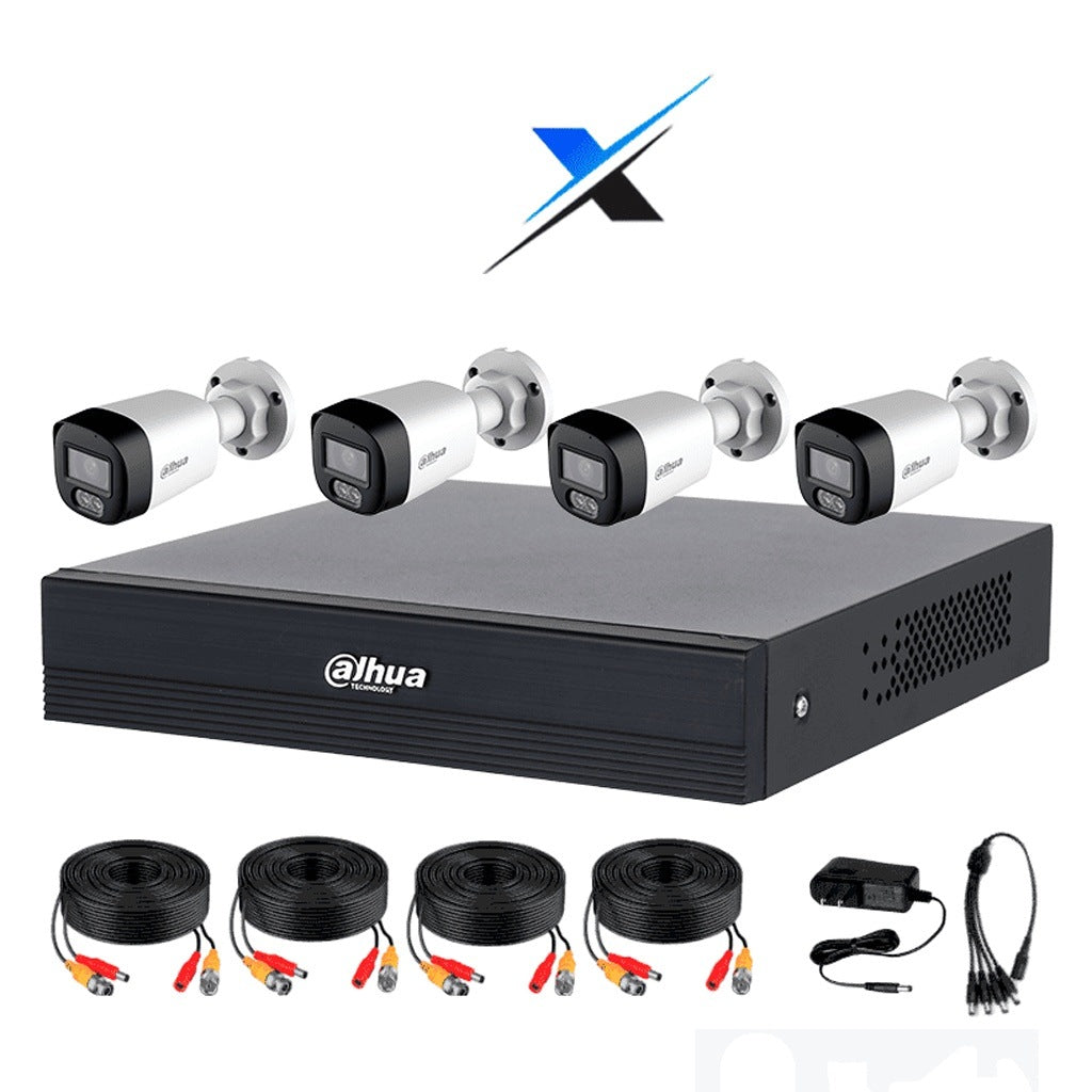 DAHUA DH-KIT/XVR1B04-I/T/4-HAC-HFW1200RLN-IL-T - KIT 4 CANALES 2 MP CON AUDIO BIDIRECCIONAL Y DVR COOPER-I WIZSENSE. INCLUYE 4 CÁMARAS ILUMINADOR DUAL 2 MP CON MICRÓFONO INTEGRADO. 4 CANALES MÁS 1 IP Y 4 SMD PLUS. INCLUYE ACCESORIOS [DHT0250048]