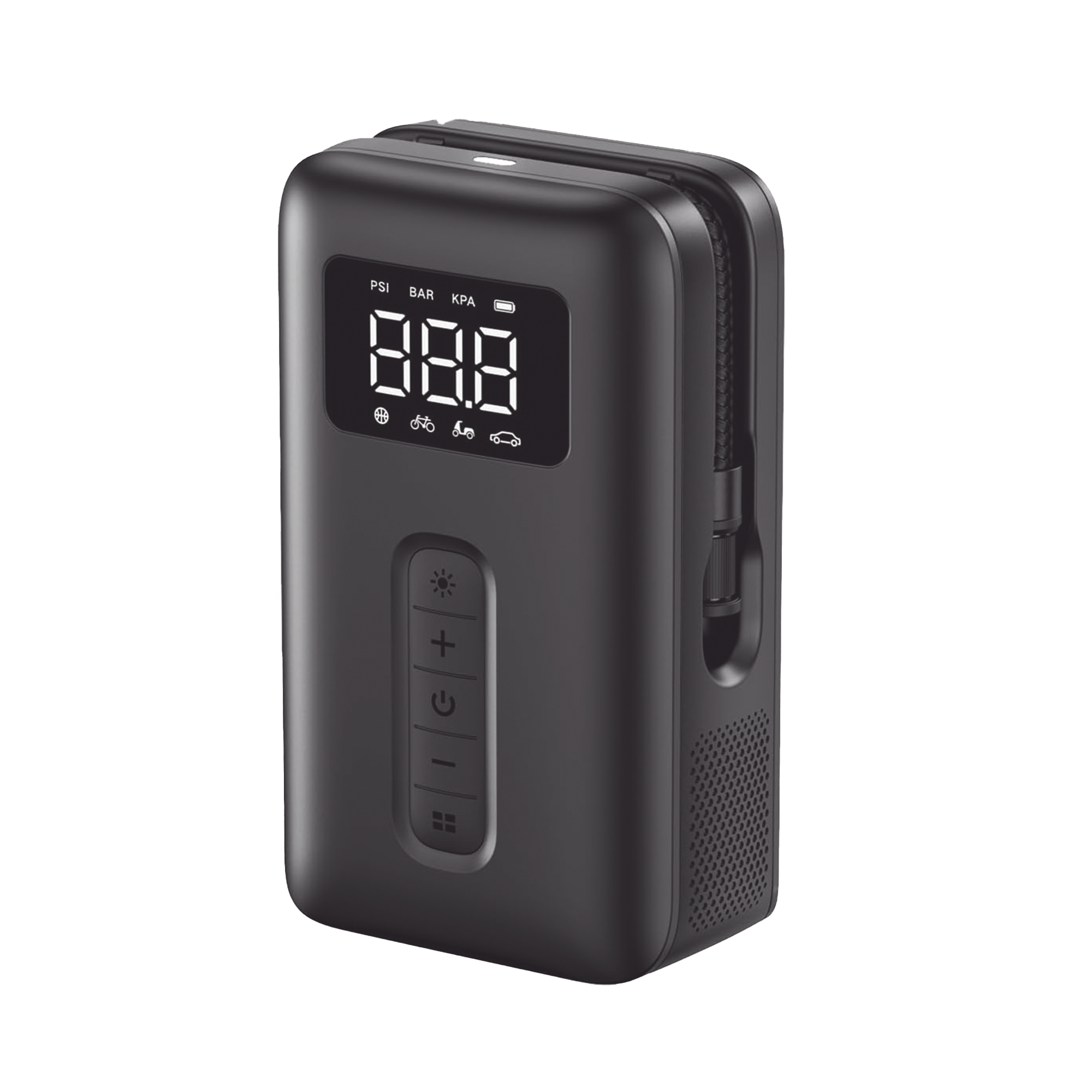 INFLADOR DE NEUMÁTICOS | COMPRESOR DE AIRE PORTÁTIL | BOMBA DE AIRE DE 150 PSI | FLUJO DE AIRE DE 15L/MIN | CON BATERÍA INTEGRADA | CUENTA CON LUZ LED | IDEAL PARA COCHES, BICICLETAS, PELOTAS DE MOTOCICLETA.-Accesorios Generales-UGREEN-Bsai Seguridad & Controles