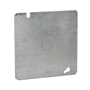 TAPA CUADRADA PLANA DE ACERO GALVANIZADO CON ENTRADA DE 1/2" PARA CAJA DE 4 11/16".-Canalización-RACO-Bsai Seguridad & Controles