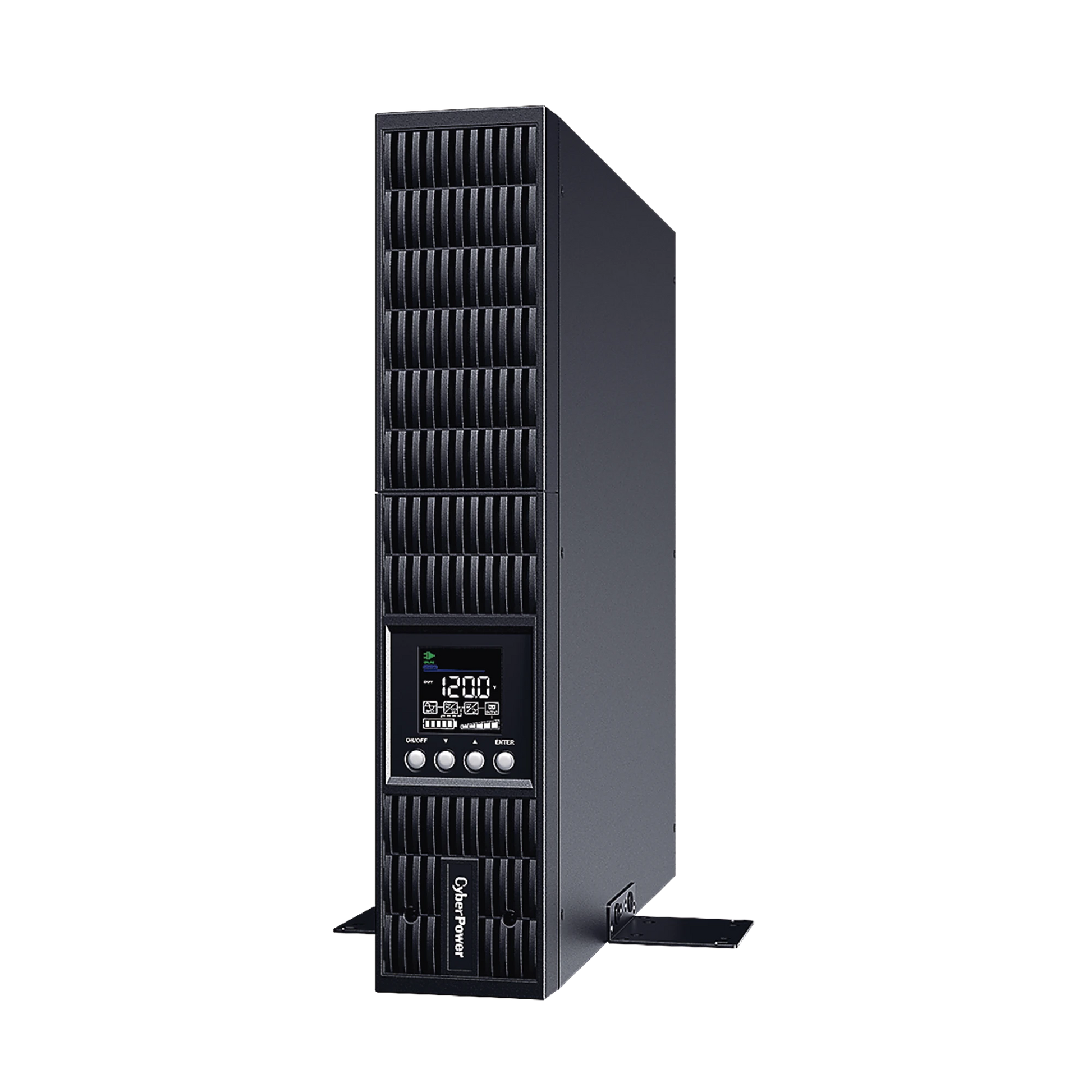 UPS SMART APP ONLINE S DE 2000 VA/1800 W, ONLINE DOBLE CONVERSIÓN, ENTRADA 120 VCA NEMA 5-20P, ONDA SENOIDAL PURA, RACK O TORRE DE 2 UR, CON 8 TOMAS NEMA 5-20R-Energía-CYBERPOWER-Bsai Seguridad & Controles