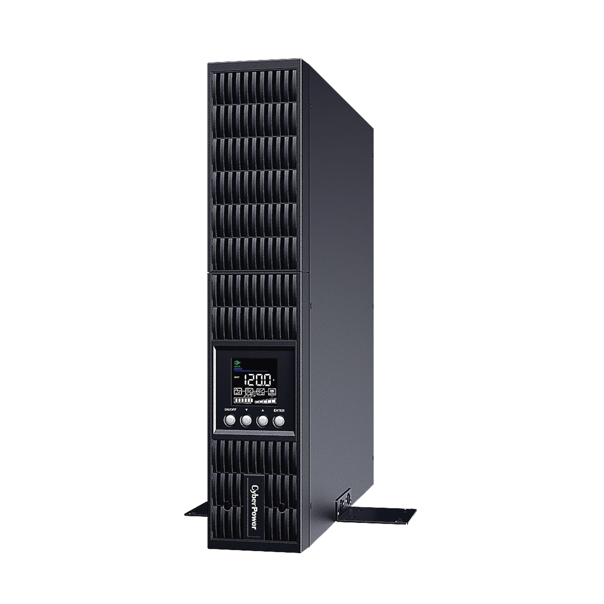 UPS SMART APP ONLINE S DE 2000 VA/1800 W, ONLINE DOBLE CONVERSIÓN, ENTRADA 120 VCA NEMA 5-20P, ONDA SENOIDAL PURA, RACK O TORRE DE 2 UR, CON 8 TOMAS NEMA 5-20R-Energía-CYBERPOWER-Bsai Seguridad & Controles