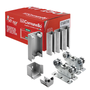 KIT PARA PUERTAS AUTOPORTANTES DE HASTA 3 M Y 600 KG CON GUIA PARA PUERTAS CORREDIZAS