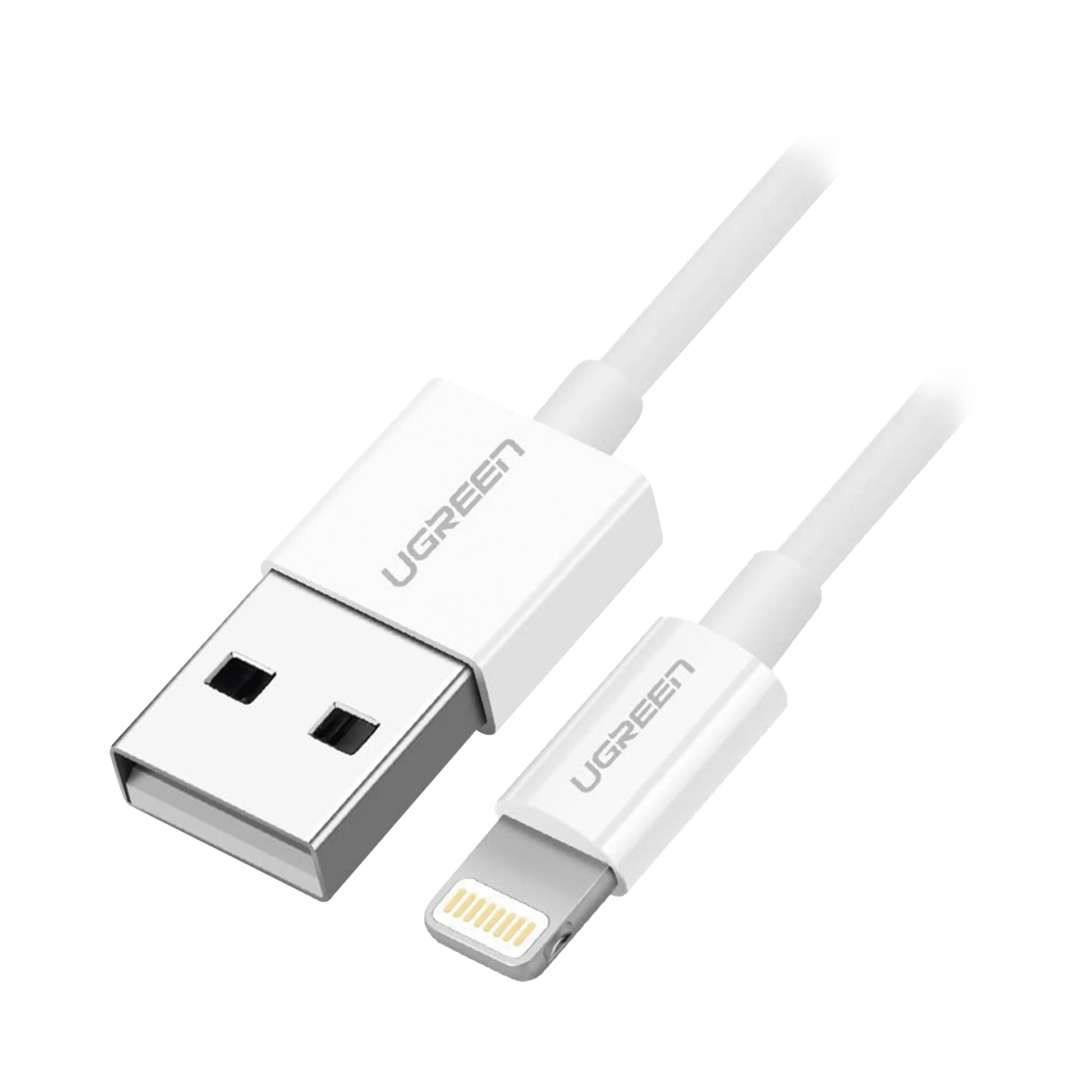 CABLE USB-A A LIGHTNING / CERTIFICADO MFI / 1 METRO / ADECUADO PARA IPHONE, IPAD Y IPOD / CARGA Y SINCRONIZACIÓN DE DATOS / VELOCIDAD DE HASTA 480 MBPS / 5V 2.4 A / PROTECCIÓN DE PVC Y FORRO DE TPE. / 2 AÑOS DE GARANTÍA-Accesorios Generales-UGREEN-Bsai Seguridad & Controles
