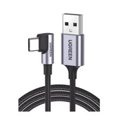 CABLE USB-A A USB-C / CONECTOR CON ÁNGULO RECTO DE 90° / 1 METRO / CARCASA DE ALUMINIO / NYLON TRENZADO / TRANSFERENCIA DE DATOS HASTA 480 MBPS / SOPORTA CARGA RÁPIDA DE HASTA 60W / 2 AÑOS DE GARANTÍA-Accesorios Generales-UGREEN-Bsai Seguridad & Controles
