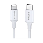 CABLE USB-C A LIGHTNING / MFI CERTIFICADO / 1 METRO / CABLE LIGHTNING DE CARGA RÁPIDA / COMPATIBLE CON IPHONE 14 PLUS/14 PRO/13/13 PRO/12/12PRO/11, IPAD PRO/AIR, IPOD, AIRPODS / DURADERO Y FLEXIBLE / CARGA RÁPIDA 60W MÁX. / 2 A&NTILD-Accesorios Generales-UGREEN-Bsai Seguridad & Controles