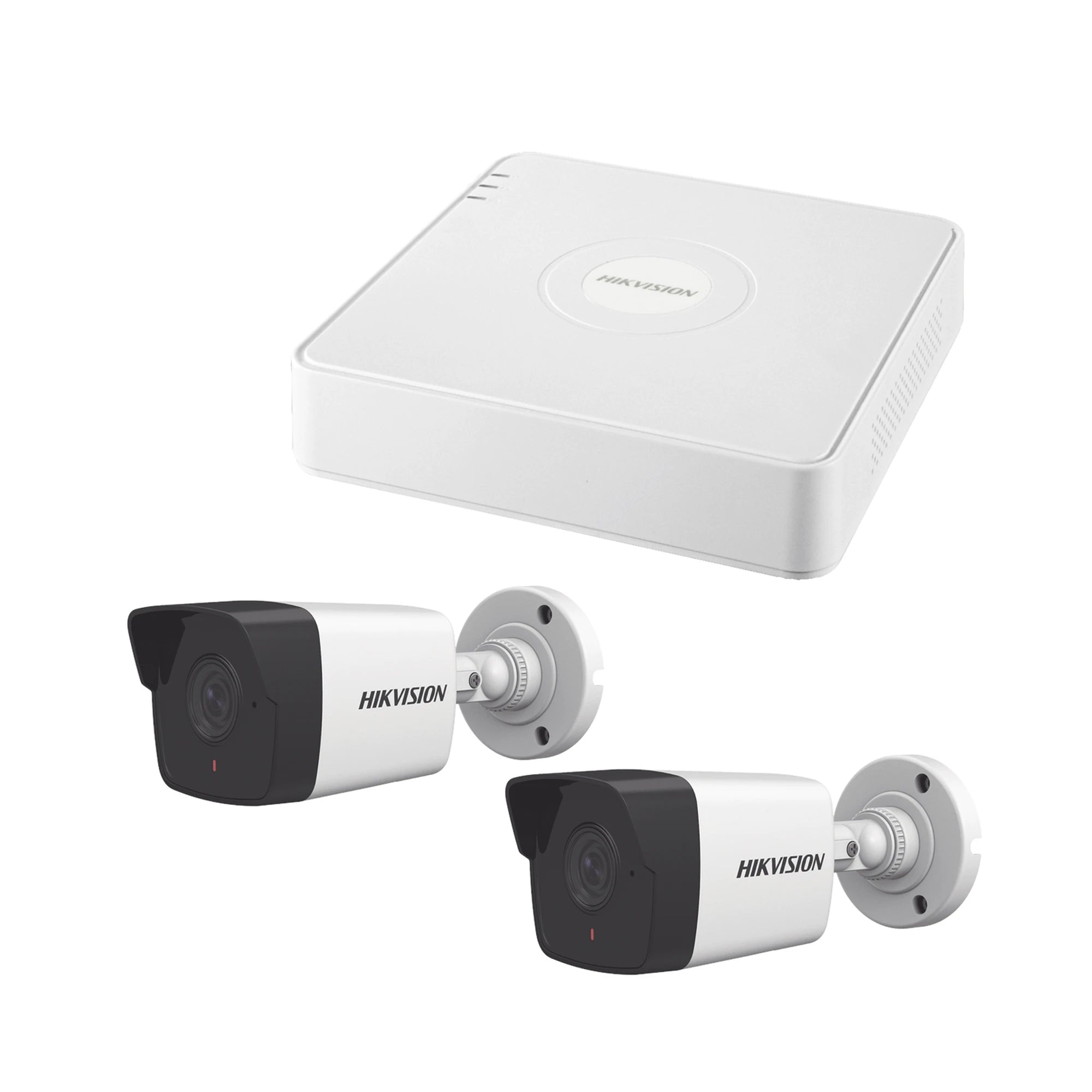 KIT IP 1080P / NVR DE 4 CANALES / 2 CÁMARAS BALA IP PARA EXTERIOR (MICRÓFONO INTEGRADO)-Kits- Sistemas Completos-HIKVISION-Bsai Seguridad & Controles