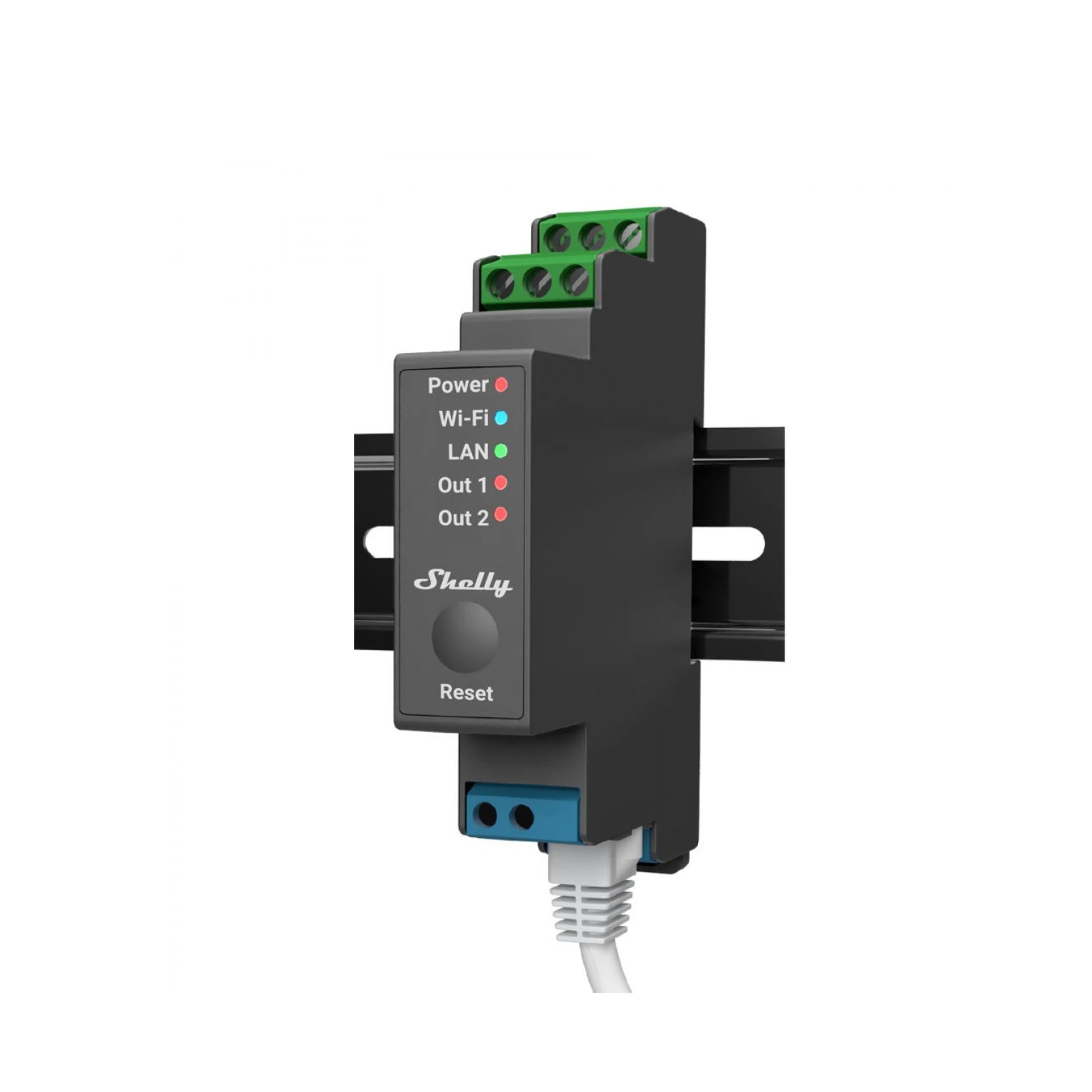 RELEVADOR / INTERRUPTOR WIFI/ INDUSTRIAL Y RESIDENCIAL INTELIGENTE / HASTA 16A / SOPORTA GOOGLE /ALEXA / NUBE P2P Y CONTROL LOCAL / 2 CANALES Y PUERTO ETHERNET-Iluminación-SHELLY-Bsai Seguridad & Controles