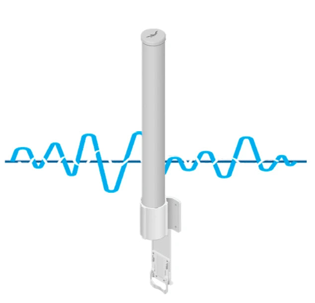 UBIQUITI AMO-2G10 - ANTENA OMNIDIRECCIONAL PARA ACCESS POINT / 2.4GHZ / GANANCIA 10 DBI / 2 CONECTORES SMA HEMBRA INVERSO-Omnidireccionales-UBIQUITI-Bsai Seguridad & Controles