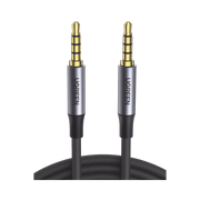 CABLE AUXILIAR DE 3.5MM / CABLE AUDIO ESTÉREO / NÚCLEO DE ALAMBRE DE COBRE ESMALTADO / CARCASA DE ALUMINIO AZUL + NYLON TRENZADO / SOPORTA MICRÓFONO / 2 METROS-Accesorios Generales-UGREEN-Bsai Seguridad & Controles