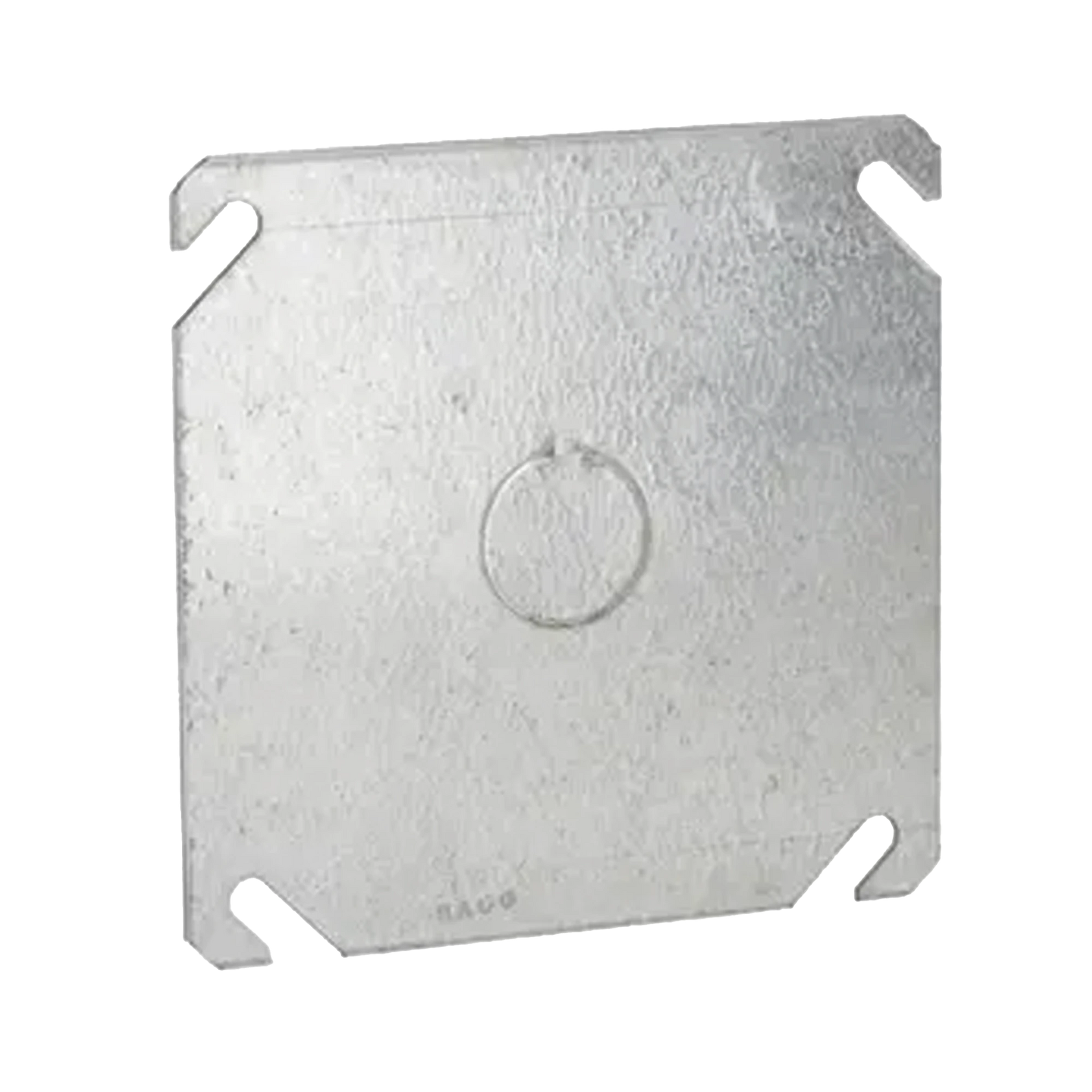TAPA CUADRADA CON ENTRADA DE 1/2 PARA CAJA DE 4".-Canalización-RACO-Bsai Seguridad & Controles