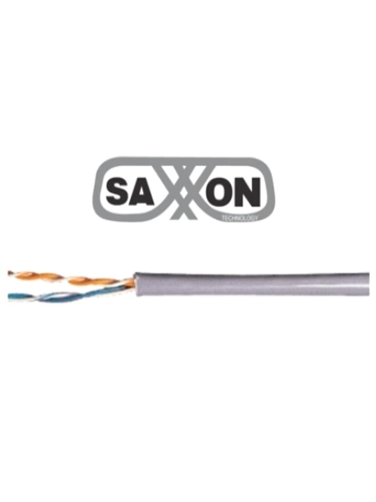 SAXXON OCAT3CCA- CABLE UTP CCA/ CATEGORIA 3/ COLOR GRIS/ INTERIOR/ 305 MTS/ PARA TELEFONIA Y OTROS USOS/ 2 PARES-Cables para Alarmas-SAXXON-Bsai Seguridad & Controles