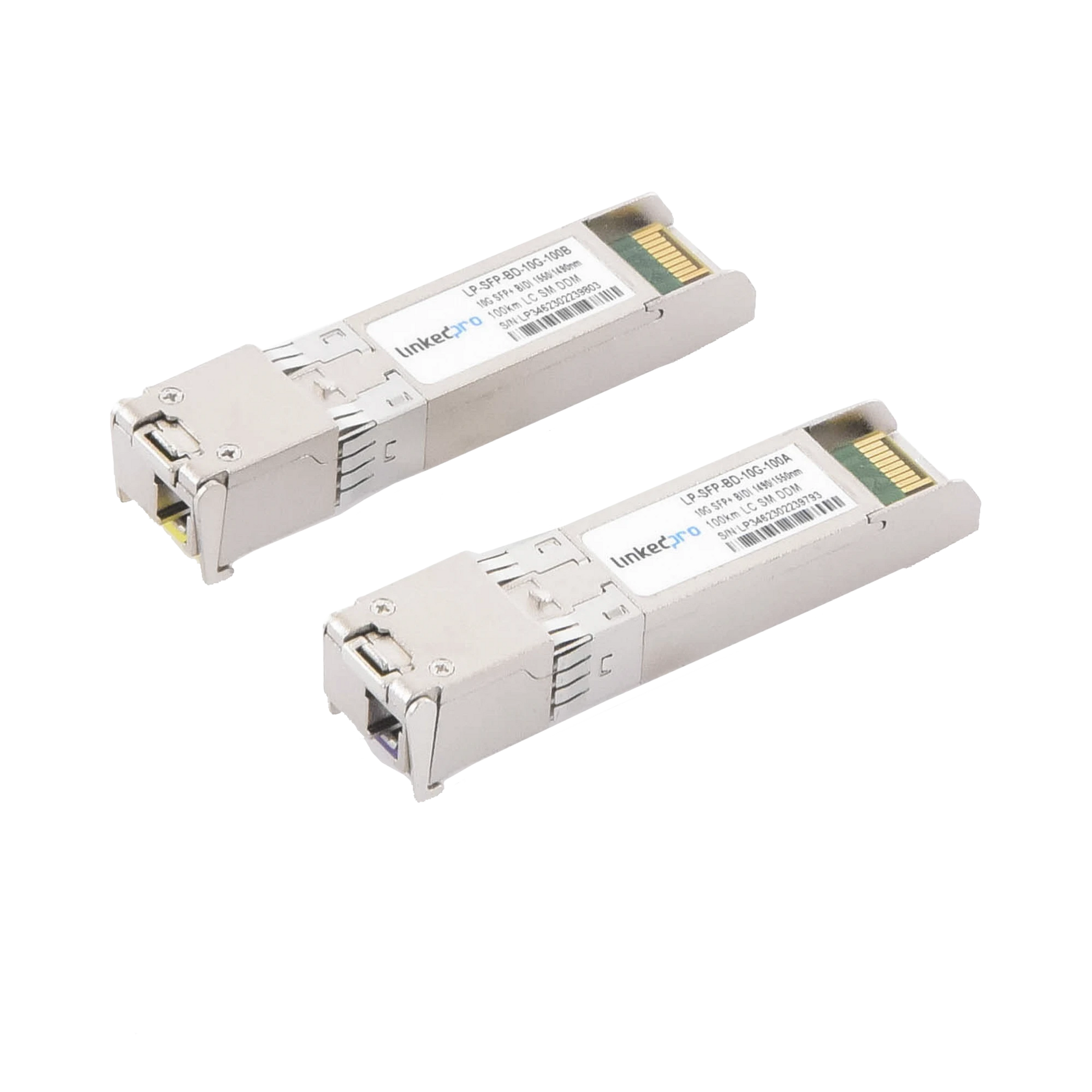 TRANSCEPTORES BIDIRECCIONALES SFP+ (MINI-GBIC) / MONOMODO / 10 GBPS DE VELOCIDAD / CONECTOR LC / HASTA 100 KM DE DISTANCIA / 2 PIEZAS-Networking-LINKEDPRO BY EPCOM-Bsai Seguridad & Controles