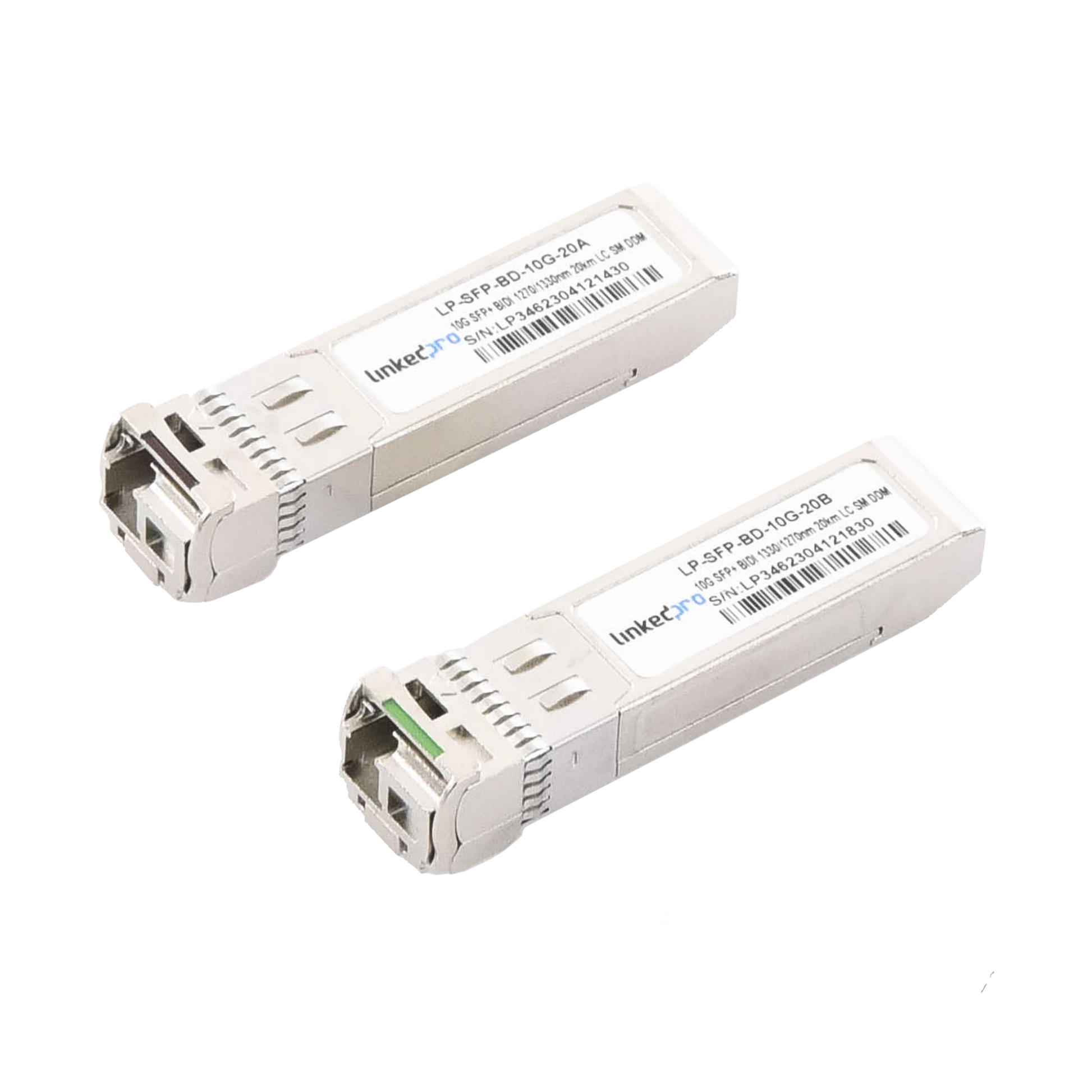TRANSCEPTORES BIDIRECCIONALES SFP+ (MINI-GBIC) / MONOMODO / 10 GBPS DE VELOCIDAD / CONECTOR LC / HASTA 20 KM DE DISTANCIA / 2 PIEZAS-Networking-LINKEDPRO BY EPCOM-Bsai Seguridad & Controles