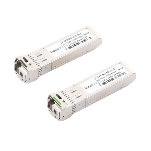 TRANSCEPTORES BIDIRECCIONALES SFP+ (MINI-GBIC) / MONOMODO / 10 GBPS DE VELOCIDAD / CONECTOR LC / HASTA 20 KM DE DISTANCIA / 2 PIEZAS-Networking-LINKEDPRO BY EPCOM-LP-SFP-BD-10G-20-Bsai Seguridad & Controles