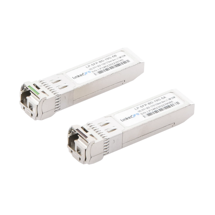TRANSCEPTORES BIDIRECCIONALES SFP+ (MINI-GBIC) / MONOMODO / 10 GBPS DE VELOCIDAD / CONECTOR LC / HASTA 5 KM DE DISTANCIA / 2 PIEZAS-Networking-LINKEDPRO BY EPCOM-Bsai Seguridad & Controles