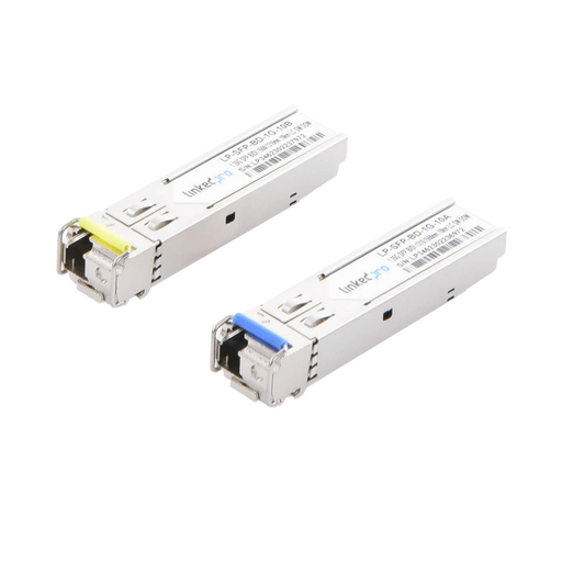 TRANSCEPTORES BIDIRECCIONALES SFP (MINI-GBIC) / MONOMODO / 1.25 GBPS DE VELOCIDAD / CONECTOR LC / HASTA 10 KM DE DISTANCIA / 2 PIEZAS-Networking-LINKEDPRO BY EPCOM-LP-SFP-BD-1G-10-Bsai Seguridad & Controles