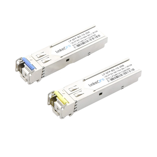 TRANSCEPTORES BIDIRECCIONALES SFP (MINI-GBIC) / MONOMODO / 1.25 GBPS DE VELOCIDAD / CONECTOR LC / HASTA 20 KM DE DISTANCIA / 2 PIEZAS-Networking-LINKEDPRO BY EPCOM-LP-SFP-BD-1G-20-Bsai Seguridad & Controles