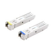 TRANSCEPTORES BIDIRECCIONALES SFP (MINI-GBIC) / MONOMODO / 1.25 GBPS DE VELOCIDAD / CONECTOR LC / HASTA 3 KM DE DISTANCIA / 2 PIEZAS-Networking-LINKEDPRO BY EPCOM-Bsai Seguridad & Controles