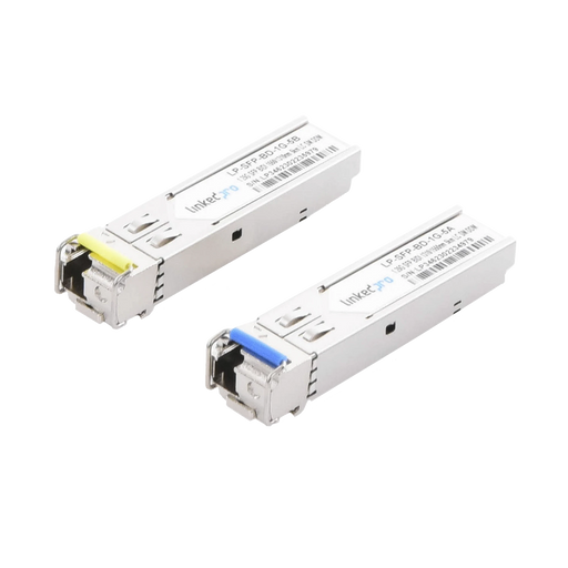 TRANSCEPTORES BIDIRECCIONALES SFP (MINI-GBIC) / MONOMODO / 1.25 GBPS DE VELOCIDAD / CONECTOR LC / HASTA 5 KM DE DISTANCIA / 2 PIEZAS-Networking-LINKEDPRO BY EPCOM-LP-SFP-BD-1G-5-Bsai Seguridad & Controles