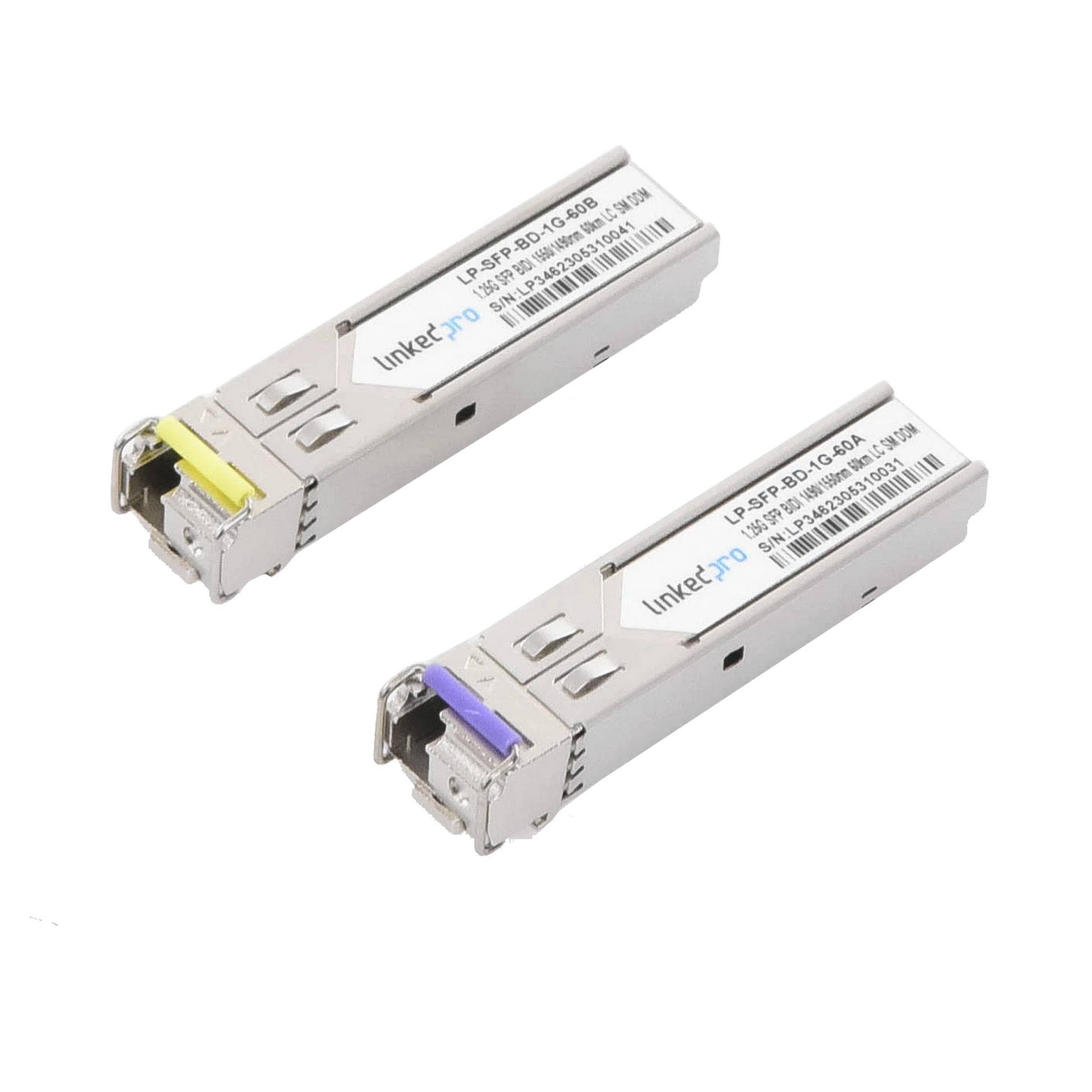 TRANSCEPTORES BIDIRECCIONALES SFP (MINI-GBIC) / MONOMODO / 1.25 GBPS DE VELOCIDAD / CONECTOR LC / HASTA 60 KM DE DISTANCIA / 2 PIEZAS-Networking-LINKEDPRO BY EPCOM-Bsai Seguridad & Controles