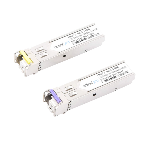 TRANSCEPTORES BIDIRECCIONALES SFP (MINI-GBIC) / MONOMODO / 1.25 GBPS DE VELOCIDAD / CONECTOR LC / HASTA 80 KM DE DISTANCIA / 2 PIEZAS-Networking-LINKEDPRO BY EPCOM-LP-SFP-BD-1G-80-Bsai Seguridad & Controles