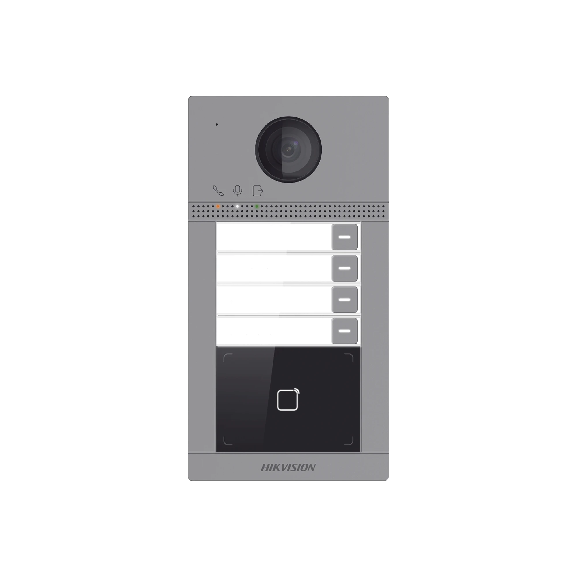 VIDEOPORTERO IP WIFI (IP65 + IK08) CON LLAMADA Y APERTURA DESDE APP HIK-CONNECT / SOPORTA 4 DEPARTAMENTOS / POE ESTANDAR / INTERFAZ WEB PARA CONFIGURACIÓN / 2 PUERTAS-Porteros-HIKVISION-Bsai Seguridad & Controles