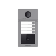 VIDEOPORTERO IP (IP65 + IK08) CON LLAMADA Y APERTURA DESDE APP HIK-CONNECT / SOPORTA 4 DEPARTAMENTOS / POE ESTANDAR / INTERFAZ WEB PARA CONFIGURACIÓN / 2 PUERTAS-Videoporteros e Interfonos-HIKVISION-Bsai Seguridad & Controles