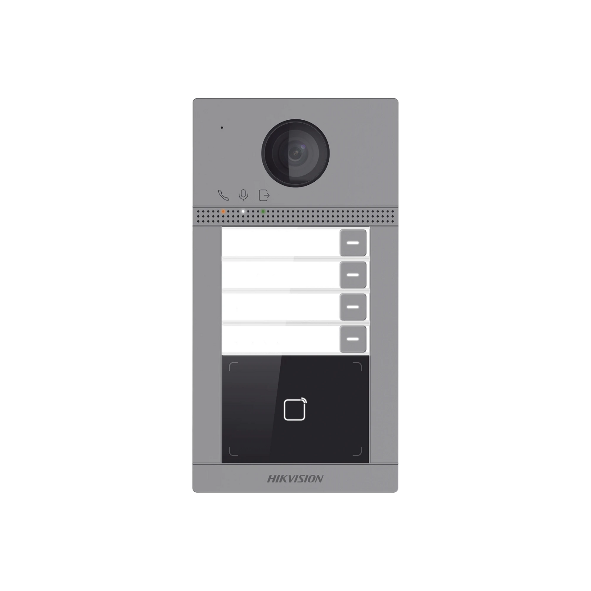 VIDEOPORTERO IP (IP65 + IK08) CON LLAMADA Y APERTURA DESDE APP HIK-CONNECT / SOPORTA 4 DEPARTAMENTOS / POE ESTANDAR / INTERFAZ WEB PARA CONFIGURACIÓN / 2 PUERTAS-Videoporteros e Interfonos-HIKVISION-Bsai Seguridad & Controles