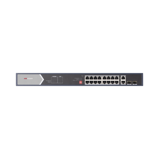 SWITCH POE+ / 300 M POE LARGA DISTANCIA / 12 PUERTOS POE+ / 4 PUERTOS POE++ / BT (90 W) / 2 PUERTOS SFP / 2 PUERTO DE RED GIGABIT-Inyectores PoE-HIKVISION-DS-3E0520HP-E-Bsai Seguridad & Controles