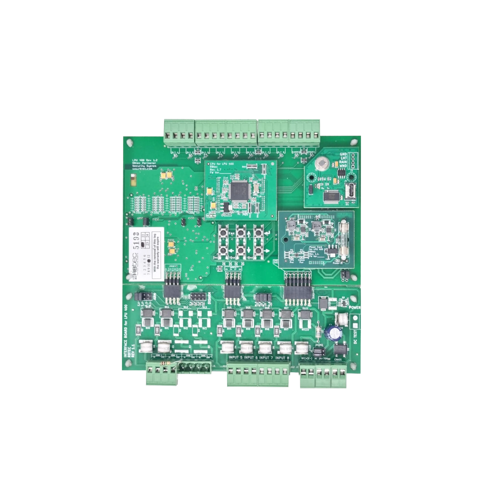UNIDAD ANALIZADORA PARA 2 ZONAS / CADA ZONA SOPORTA HASTA 305 METROS / 2 SALIDAS DE RELEVADOR-Protección Perimetral-RBTEC-Bsai Seguridad & Controles