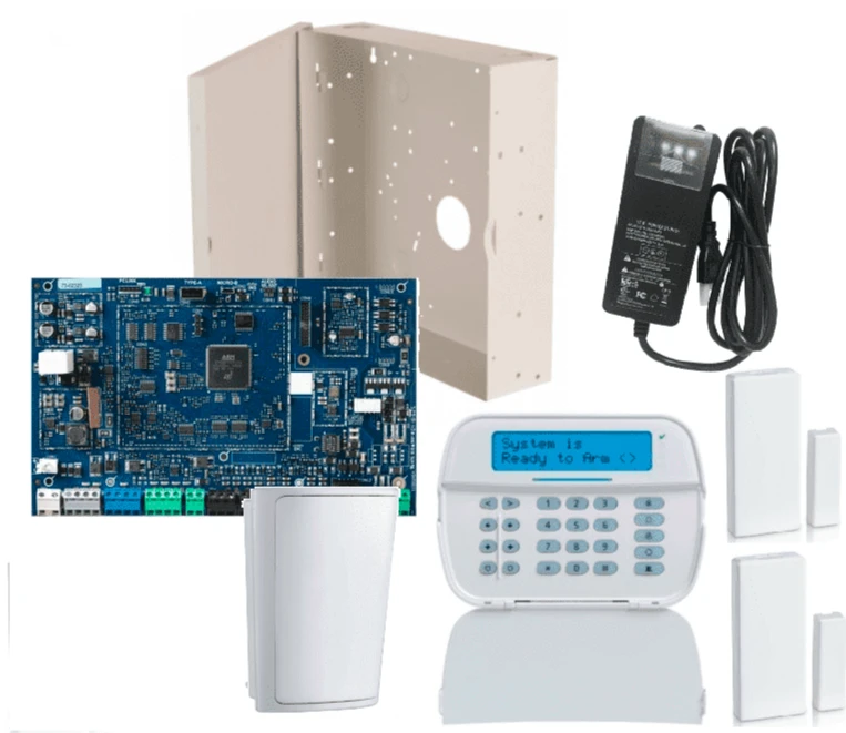 DSC PRO-RF-IP - PAQUETE PRO 32 ZONAS CON COMUNICADOR IP INTEGRADO/ PANEL HS3032/ TECLADO CON TRANSCEPTOR HS2LCDRFPRO / FUENTE HS65WPSNA / SENSOR MOVIMIENTO PG9914 / 2 SENSORES MAGNÉTICOS PG9303 Y GABINETE-Paquetes de Alarma-DSC-Bsai Seguridad & Controles