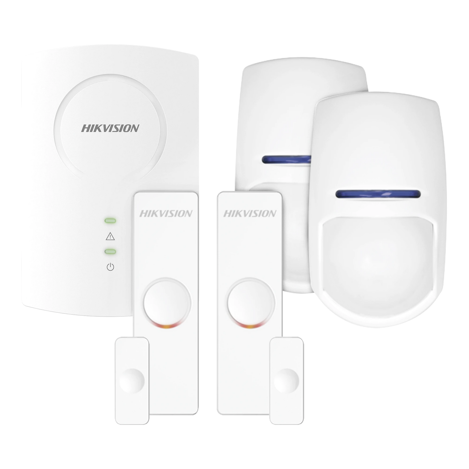KIT SENSORES INALÁMBRICOS PARA PANEL HÍBRIDO / 1 EXPANSOR DE 8 ZONAS INALÁMBRICAS / 2 CONTACTOS MAGNÉTICOS / 2 SENSORES PIR PARA INTERIOR-Alarmas-HIKVISION-Bsai Seguridad & Controles