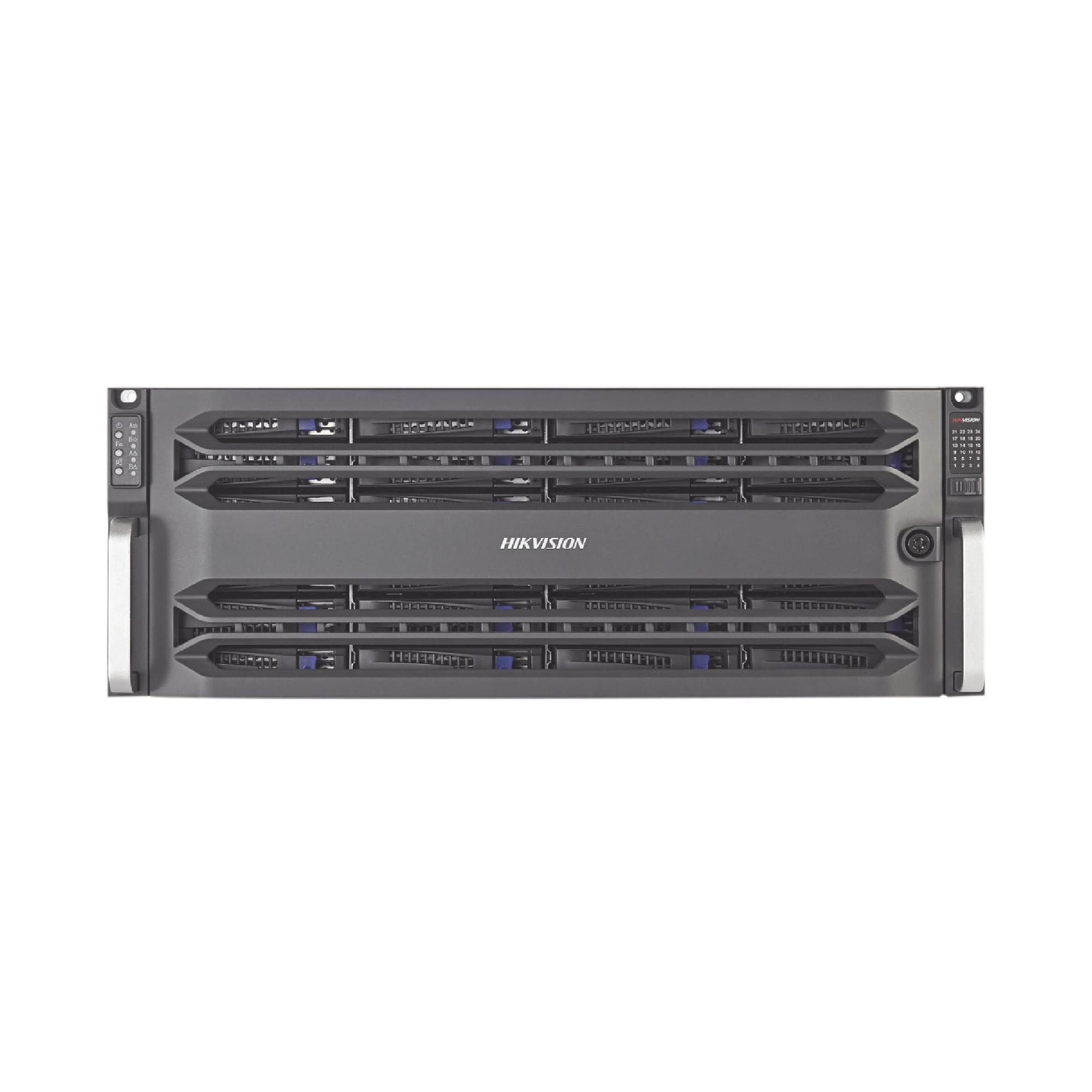 CONTROLADOR DOBLE DE ALMACENAMIENTO EN RED / INCLUYE 24 DISCOS DUROS DE 10 TB / RAID / ISCSI / NFS / GRABA 448 CANALES IP / 2 TARJETAS RED-Almacenamiento NAS-SAN-eSATA-HIKVISION-Bsai Seguridad & Controles