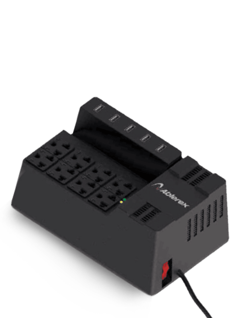 ABLEREX - AB-R1208USB - REGULADOR 1200VA / 600W / 8 SALIDAS NEMA 5-15R / 5 USB PUERTOS DE CARGA. #MCI1 #ABLEREXHOT-Reguladores y UPS-ABLEREX-Bsai Seguridad & Controles