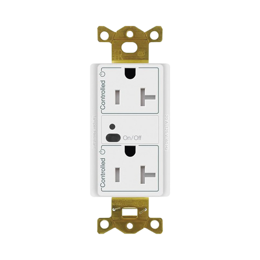 RECEPTACULO INALAMBRICO LUTRON VIVE / 20 A-Automatizacion - Casa Inteligente-LUTRON ELECTRONICS-CAR2S-20-STR-WH-Bsai Seguridad & Controles