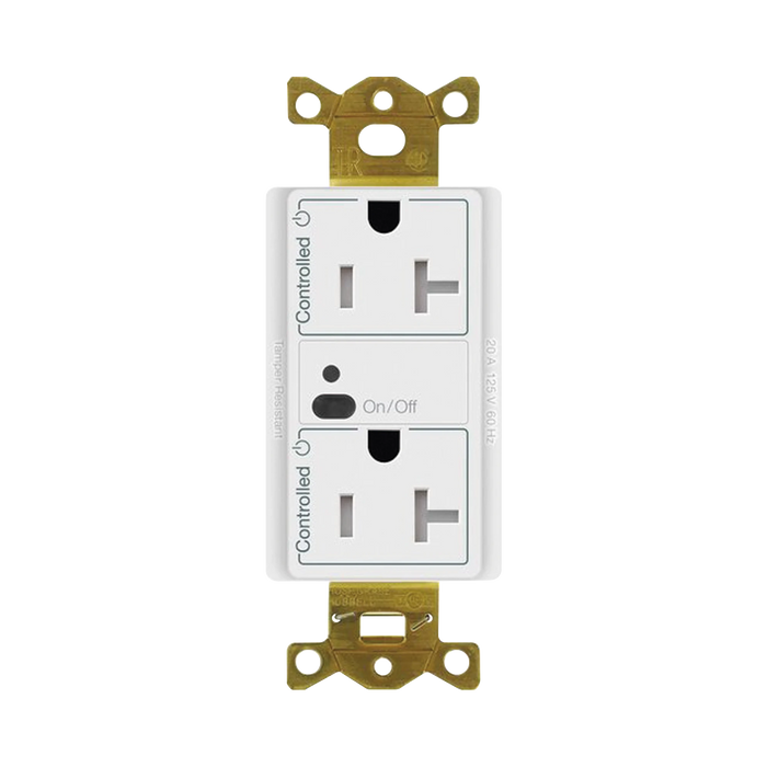 RECEPTACULO INALAMBRICO LUTRON VIVE / 20 A-Automatizacion - Casa Inteligente-LUTRON ELECTRONICS-CAR2S-20-STR-WH-Bsai Seguridad & Controles