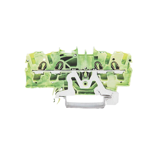 BORNA DE TIERRA PARA 4 CONDUCTORES; 2,5 MM²; APROPIADO PARA APLICACIONES EX E II; MARCAJE LATERAL Y CENTRAL; PARA CARRIL DIN 35 X 15 Y 35 X 7,5; PUSH-IN CAGE CLAMP®; 2,50 MM²; VERDE-AMARILLO-Controladores-WAGO-2002-1407-Bsai Seguridad & Controles