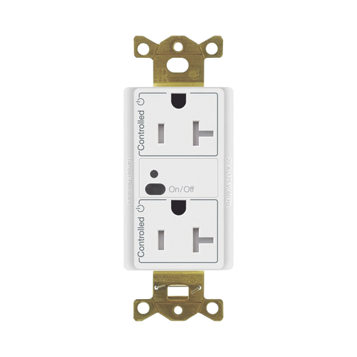 RECEPTACULO CON SEÑAL INALAMBRICA LUTRON VIVE / 20A-Automatizacion - Casa Inteligente-LUTRON ELECTRONICS-CAR2S-20-DTR-WH-Bsai Seguridad & Controles