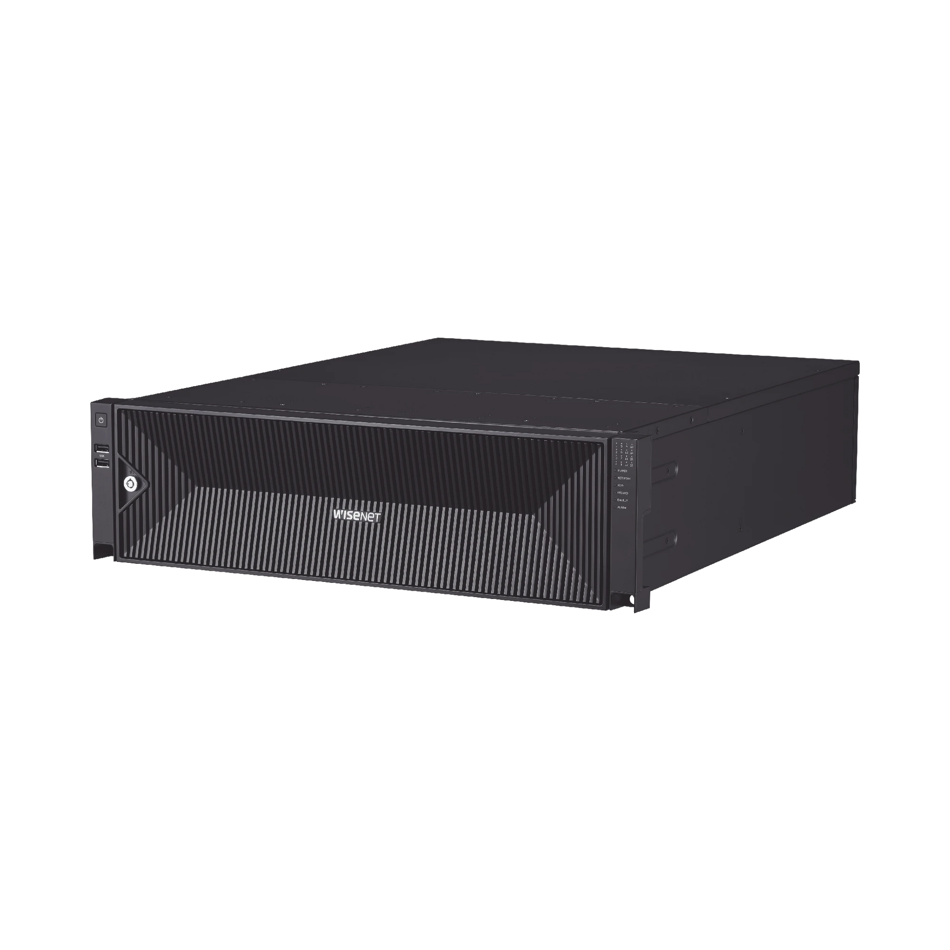 NVR DE 64 CANALES / SOPORTA GRABACIÓN HASTA 32 MP / H.265 & WISESTREAM / PROCESAMIENTO 400 MBPS / 3 PUERTOS DE RED / RAID 5-6 / 20TB INCLUIDOS-Almacenamiento NAS-SAN-eSATA-Hanwha Techwin Wisenet-Bsai Seguridad & Controles