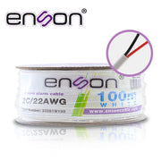 CABLE DE ALARMA ENSON 33201W100 SERIE PRO-II MULTIFILAR 2C/22 AWG BOBINA DE 100 METROS FORRO PVC COLOR BLANCO PARA USO INTERIOR DISEÑADO PARA CONEXIONES DE SISTEMAS DE ALARMA-Cableado-ENSON-Bsai Seguridad & Controles