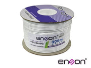 CABLE DE ALARMA ENSON 33202W305 SERIE PRO-II MULTIFILAR 4C/22 AWG BOBINA DE 305 METROS FORRO PVC COLOR BLANCO PARA USO INTERIOR DISEÑADO PARA CONEXIONES DE SISTEMAS DE ALARMA-Cableado-ENSON-Bsai Seguridad & Controles