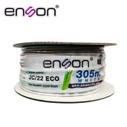 CABLE DE ALARMA ENSON 32201W305 SERIE ECO MULTIFILAR 2C/22 AWG BOBINA DE 305 METROS FORRO PVC COLOR BLANCO PARA USO INTERIOR DISEÑADO PARA CONEXIONES DE SISTEMAS DE ALARMA-Cableado-ENSON-Bsai Seguridad & Controles